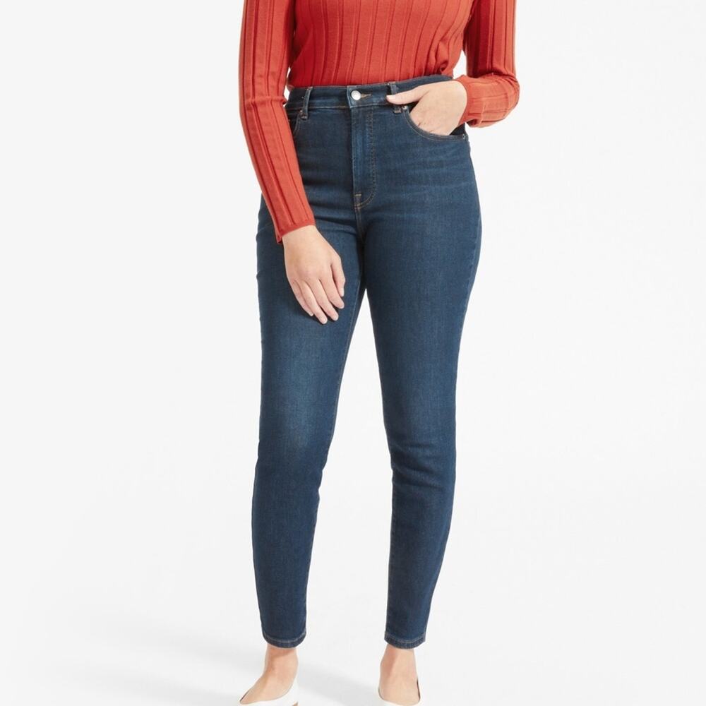Everlane Dark Wash High Waisted Stretch Ankle Jeans Size 25